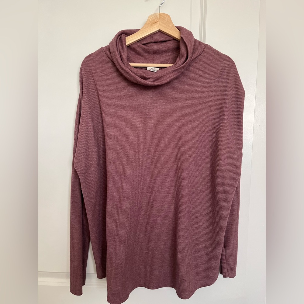 A New Day  Waffle Cowl Neck Sweater